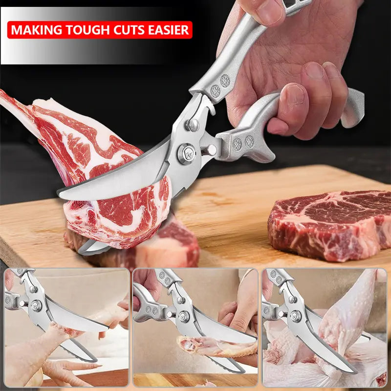 Heavy Duty Stainless Steel Kitchen Poultry Shears for Bone & Meat