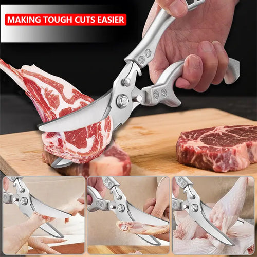 Heavy Duty Stainless Steel Kitchen Poultry Shears for Bone & Meat
