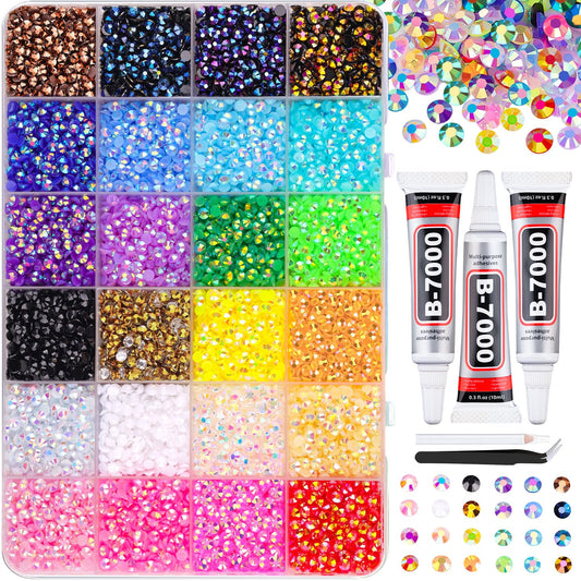 Unleash Your Sparkle: 37,000Pcs Premium Resin Jelly Rhinestone Kit