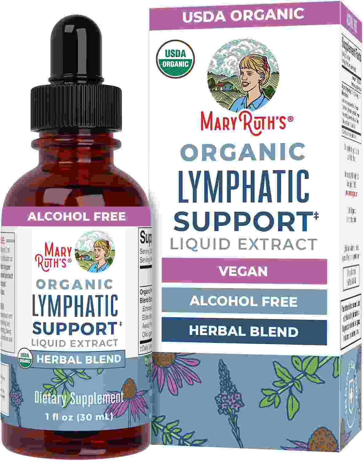 Organic Lymphatic Support Liquid Drops – Herbal Immune & Cleansing Formula