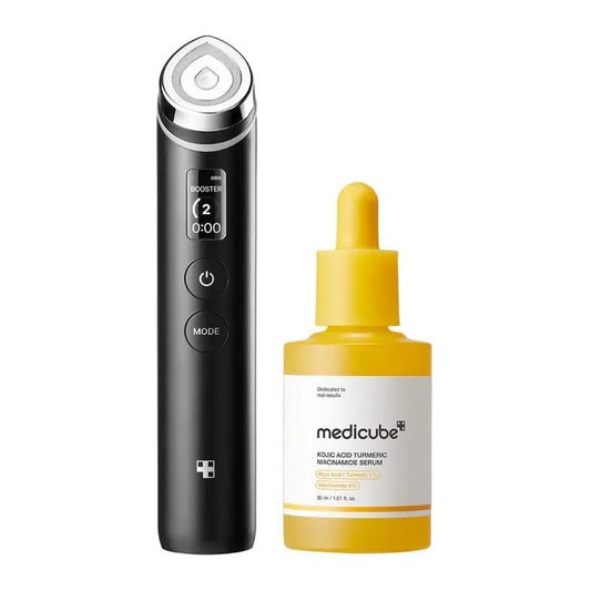Microcurrent Facial Glow Device & Kojic Acid Turmeric Niacinamide Serum Set