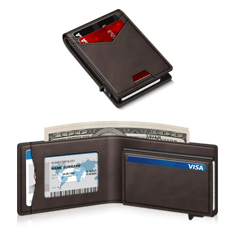 Instant Access RFID Blocking Pop-Up Minimalist Bifold Wallet