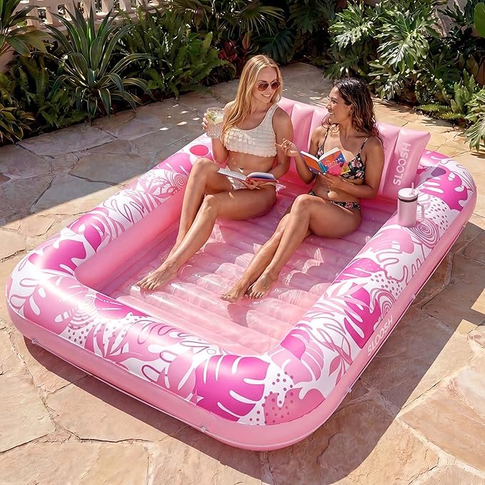 Ultimate Sun Soaking: The Sloosh Inflatable Tanning Pool Lounge