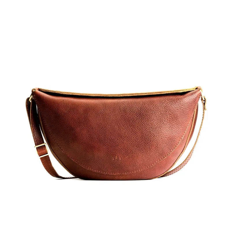 Soft Full-Grain Leather Koala Sling & Chest Crossbody Bag