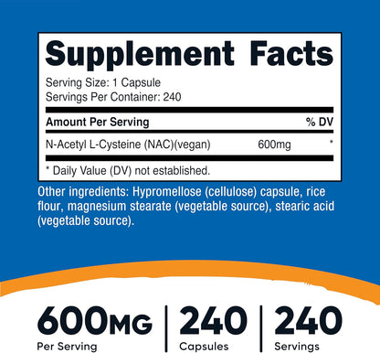 Boost Your Cellular Defense With Nutricost High-Potency NAC Capsules