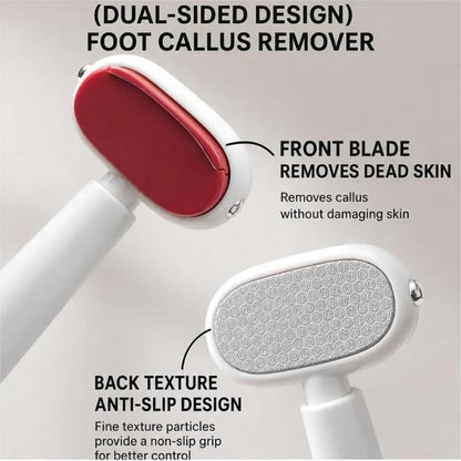 Dual-Sided Foot Callus Remover with Detachable Replaceable Heads