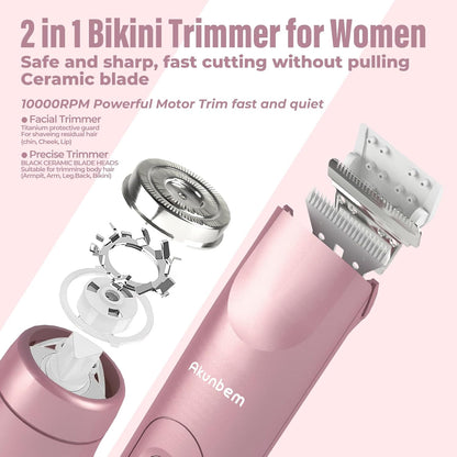 2-in-1 Painless Precision Electric Shaver & Bikini Trimmer