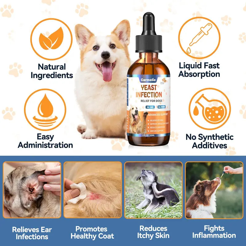 [🎁 BUY 1 GET 1 FREE] Fast-Acting Natural Yeast Infection & Itching Relief Drops for Dogs