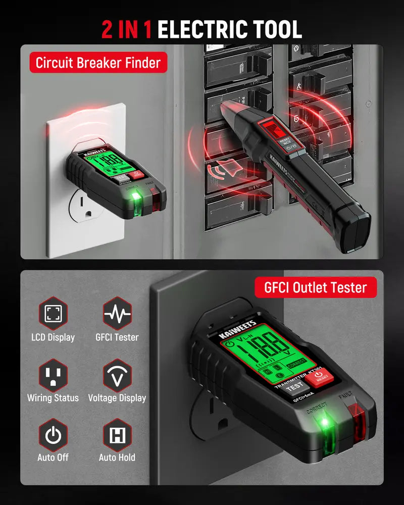 AC Circuit Breaker Finder Tool with LCD Display