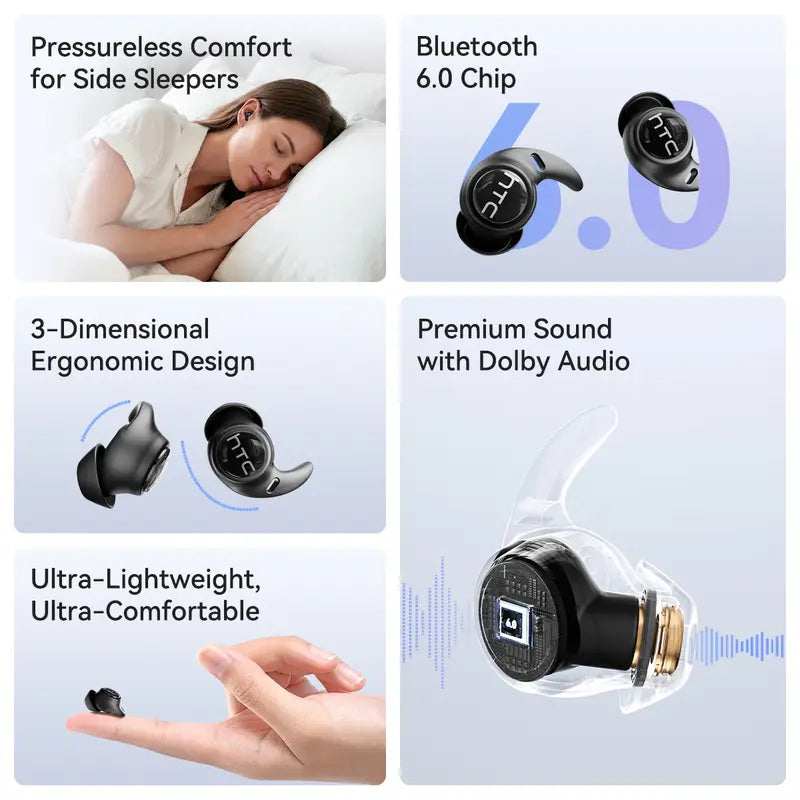 Sleep Soundly, Wake Refreshed — The World’s Slimmest Invisible Sleep Buds