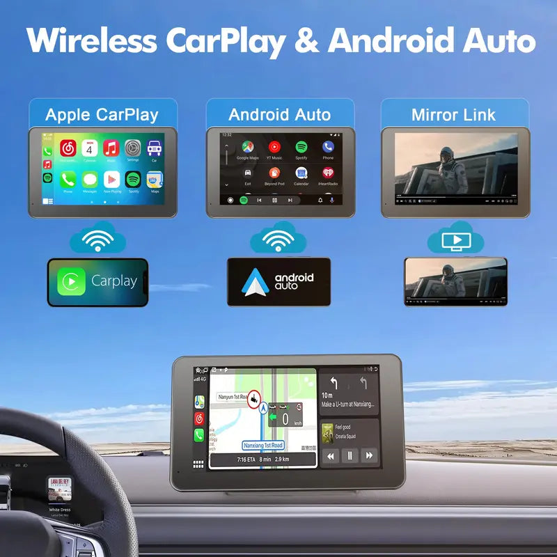 Next-Gen Drive: 2026 Upgraded 7" Wireless CarPlay & Android Auto Screen