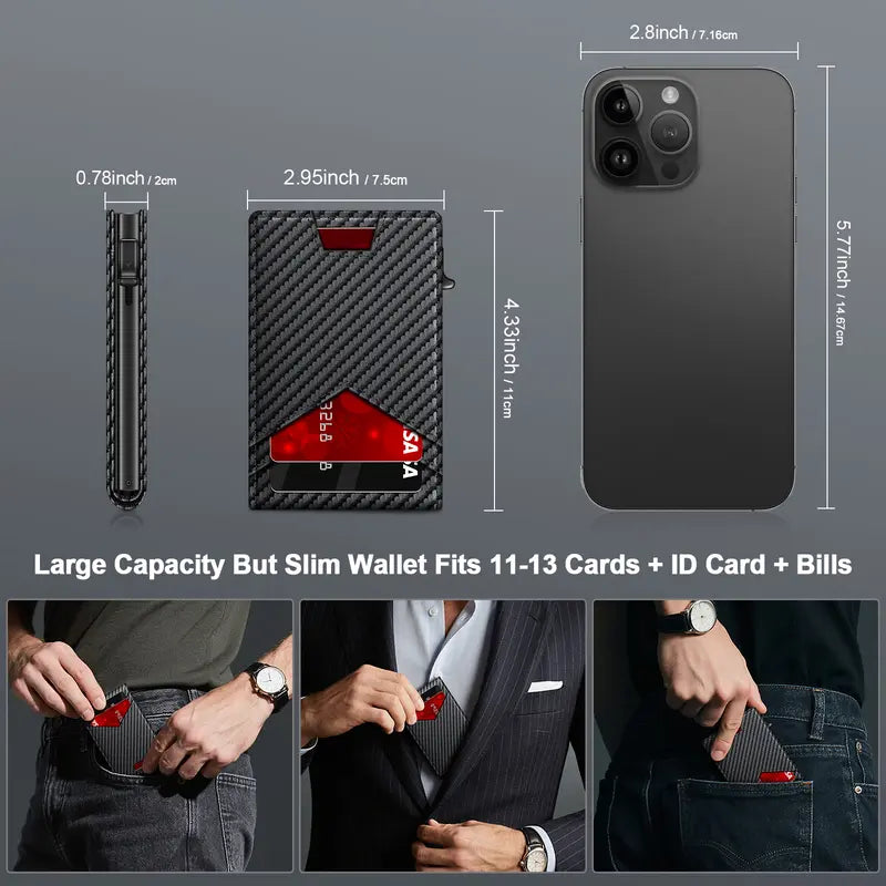 Instant Access RFID Blocking Pop-Up Minimalist Bifold Wallet