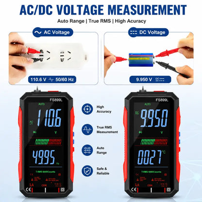 Smart Auto-Ranging Digital Multimeter – USB Rechargeable & True RMS Precision