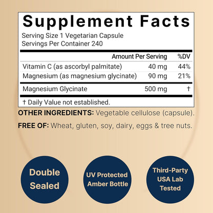 Achieve Deep Restful Sleep and Muscle Relaxation with Pure Magnesium Glycinate