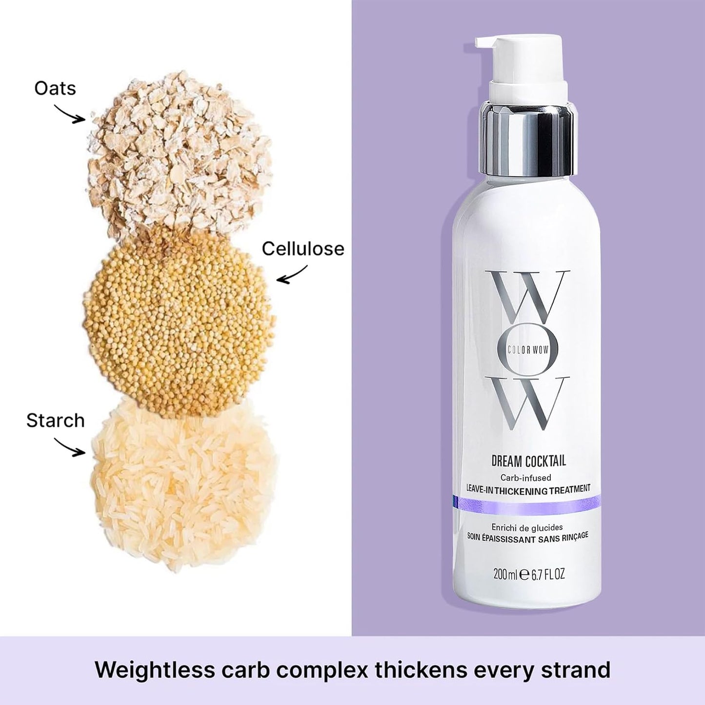 Instant Carb-Infused Hair Thickening Leave-In Treatment for Fine & Thin Hair