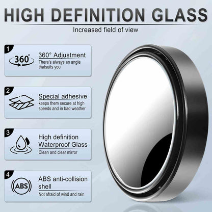 360° HD Blind Spot Mirrors: Drive & Park With Total Confidence