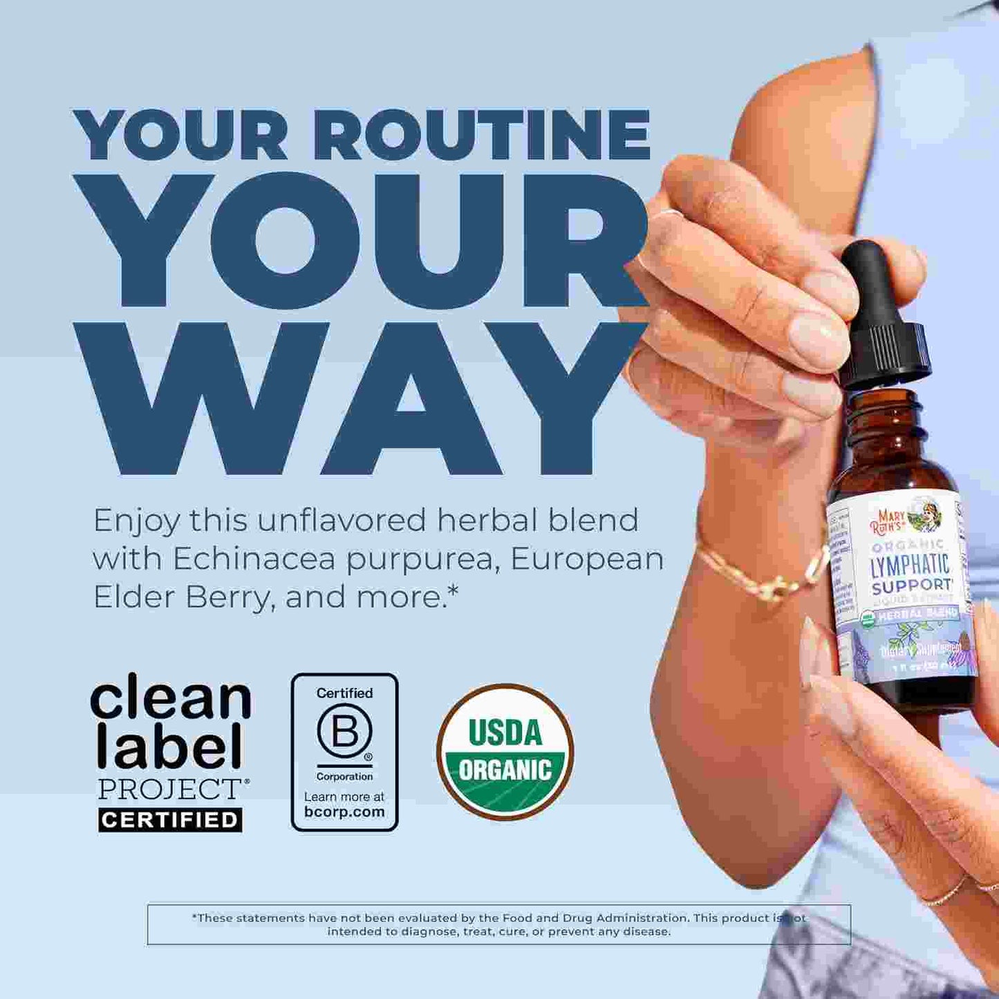 Organic Lymphatic Support Liquid Drops – Herbal Immune & Cleansing Formula