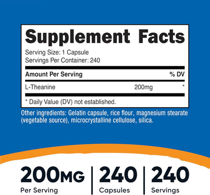 Master Your Calm: Nutricost Pure L-Theanine 200mg