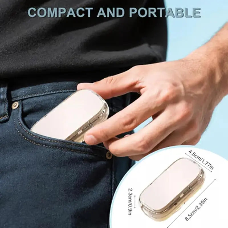 Precision Adjustable Pill Cutter & Travel Organizer Box
