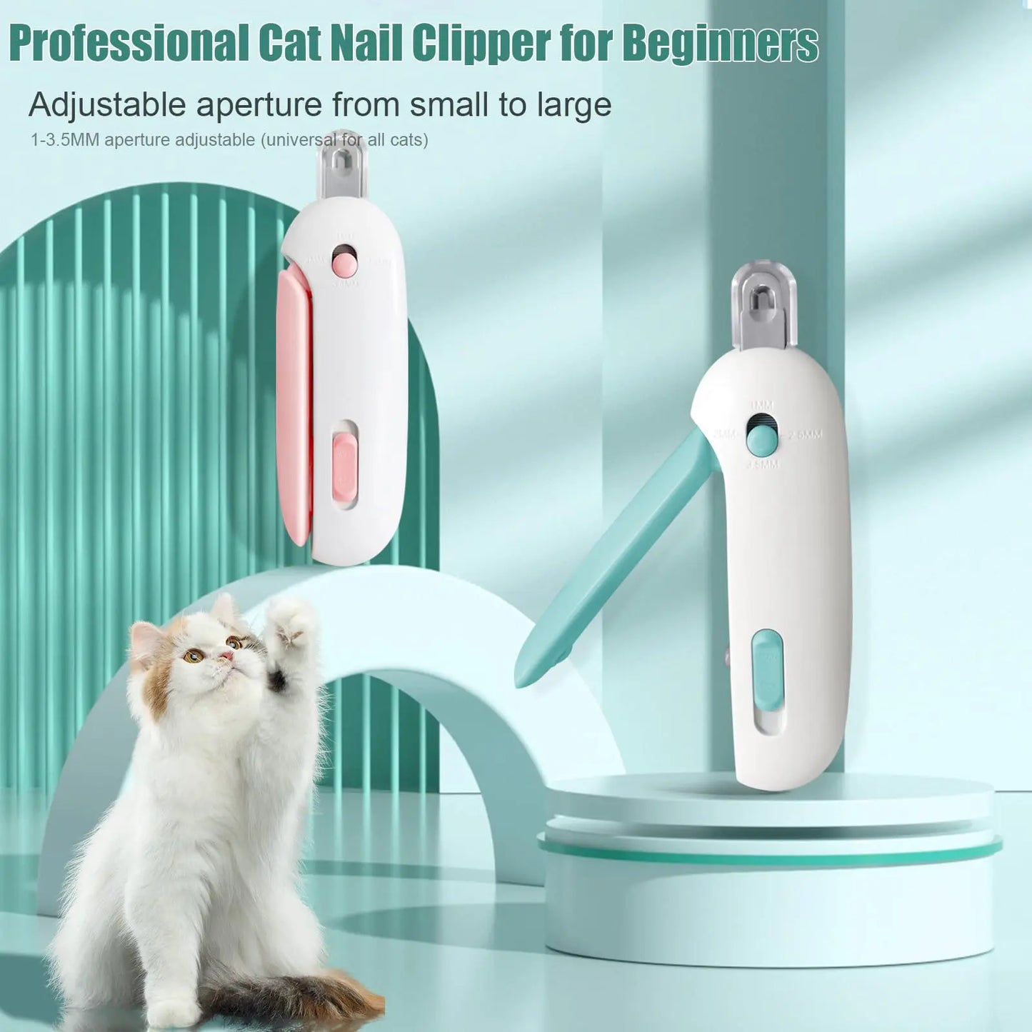 Precision Adjustable Safety Pet Nail Clipper with Anti-Splash Guard
