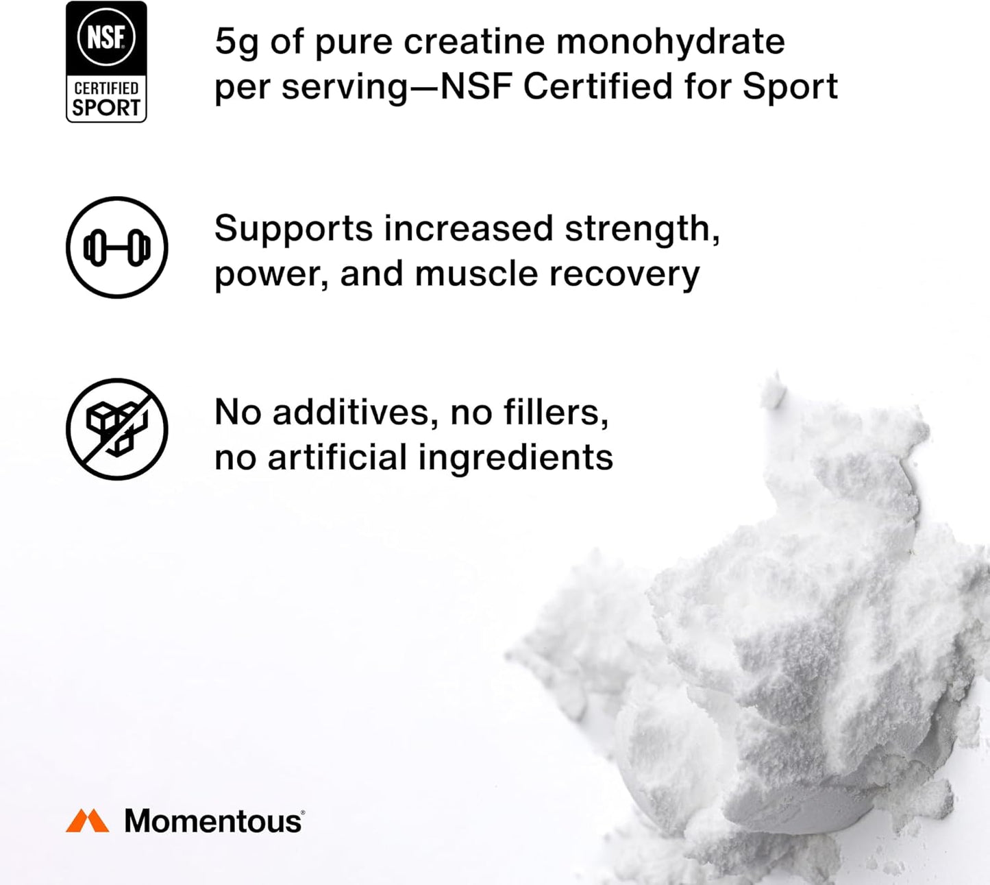 Pure Power, Proven Science: Momentous Creatine Monohydrate