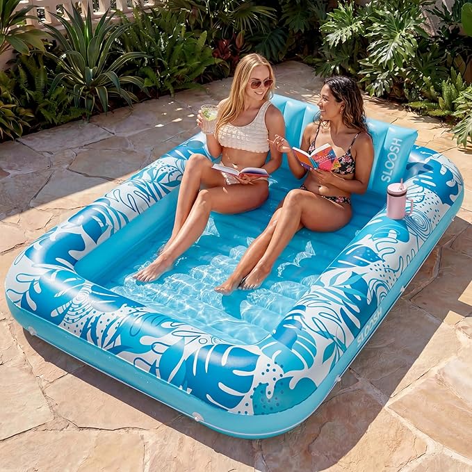 Ultimate Sun Soaking: The Sloosh Inflatable Tanning Pool Lounge