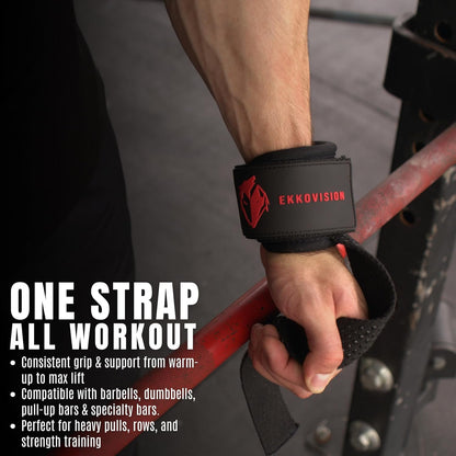 Pro Weightlifting Straps with Padded Wrist Support | 2 Pairs per Set