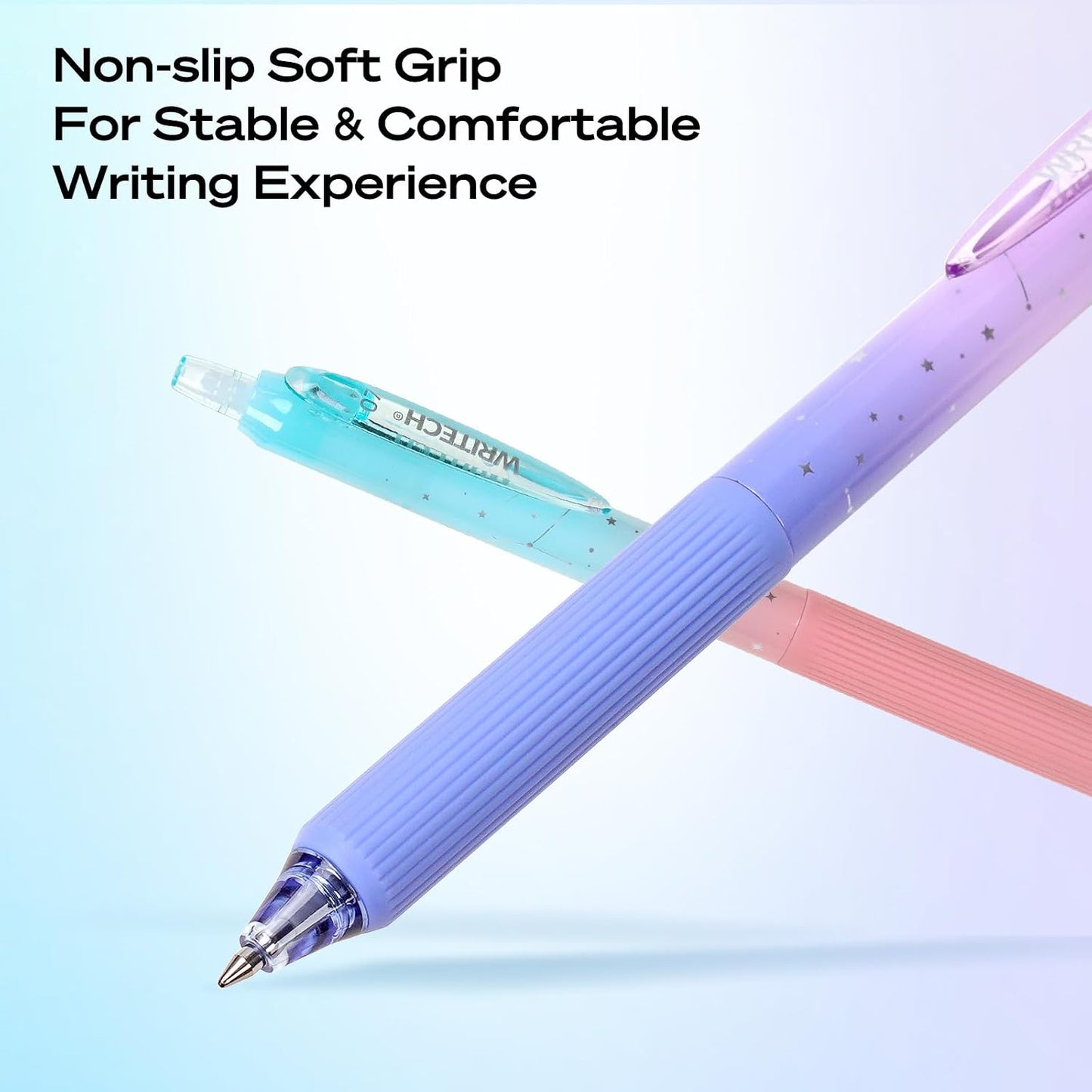 Smooth Quick-Dry Retractable Gel Pens (0.7mm Fine Point)