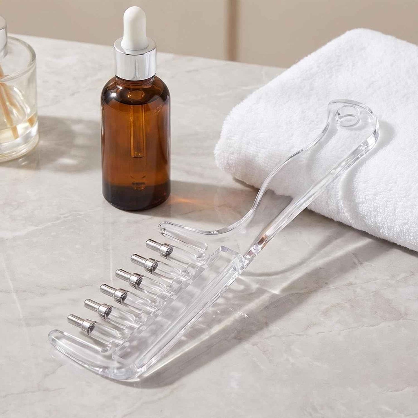 Precision Scalp Oil Applicator Brush for Direct Root Nourishment & Hair Care