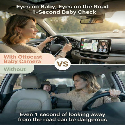 Wireless CarPlay Adapter & 1080P HD Baby Car Camera