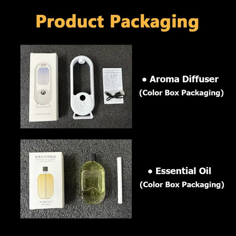 Automatic Wall-Mounted Fragrance Diffuser with Smart LED Display