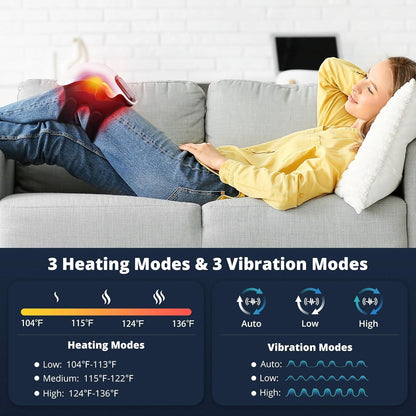 Professional Knee Therapy At Home — The Smart Heat & Vibration Massager For Instant Joint Relief. 🦵🔥