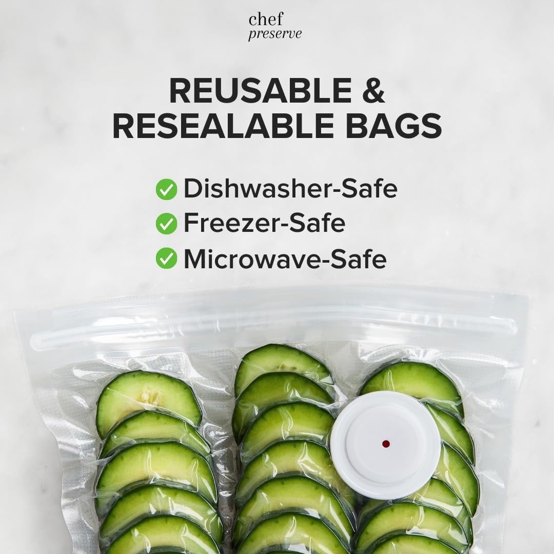 Keep Food Fresh 5X Longer With The Chef Preserve Compact Vacuum Sealer