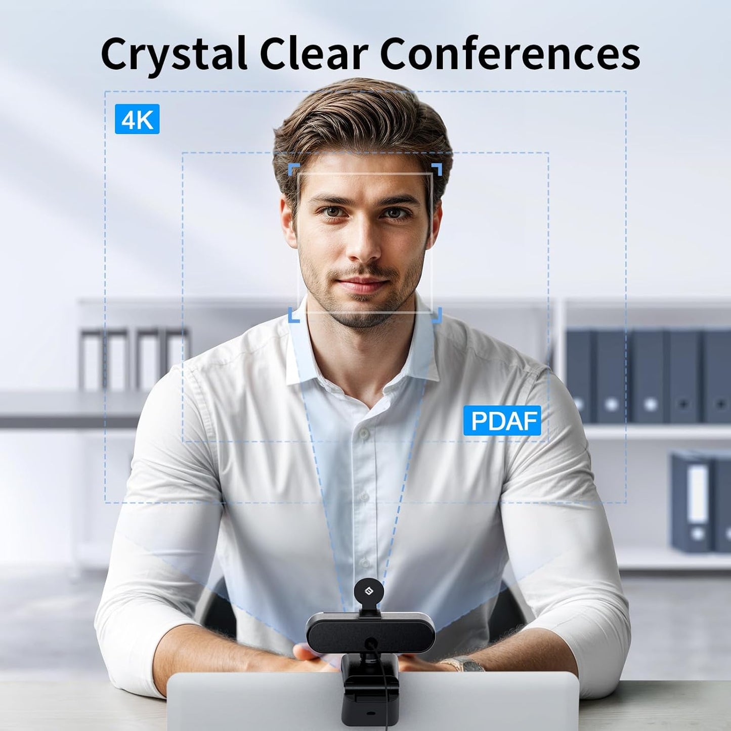 Elevate Your Professional Image With The Ultra-HD 4K AI Auto-Focus Webcam