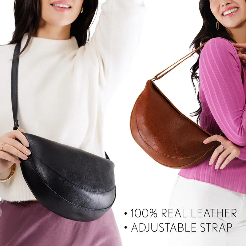 Soft Full-Grain Leather Koala Sling & Chest Crossbody Bag