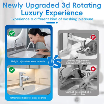 1440° Universal Swivel Faucet Extender – Dual Spray Mode