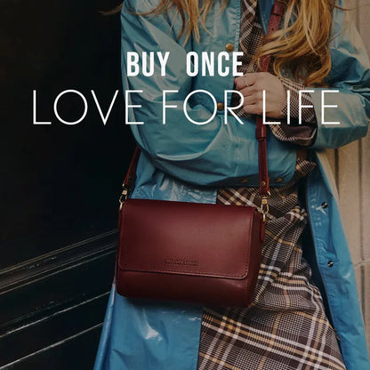 Convertible Leather Metro Crossbody Bag & Flap Clutch