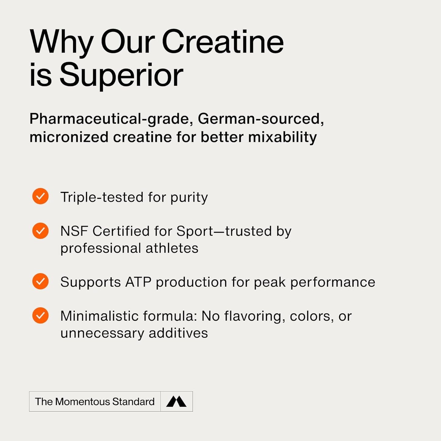 Pure Power, Proven Science: Momentous Creatine Monohydrate