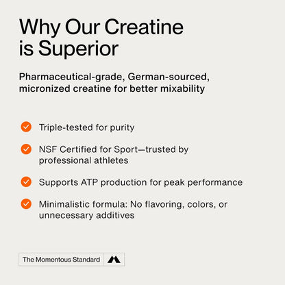 Pure Power, Proven Science: Momentous Creatine Monohydrate