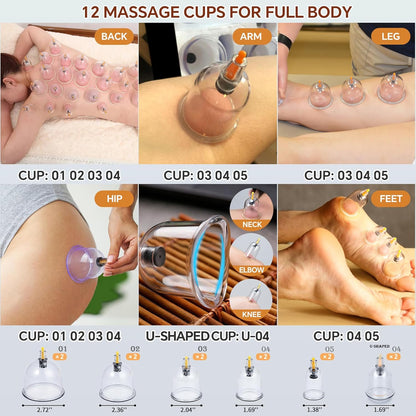 Relieve Muscle Pain and Sculpt Your Body With 12-Level Smart Electric Cupping Massager