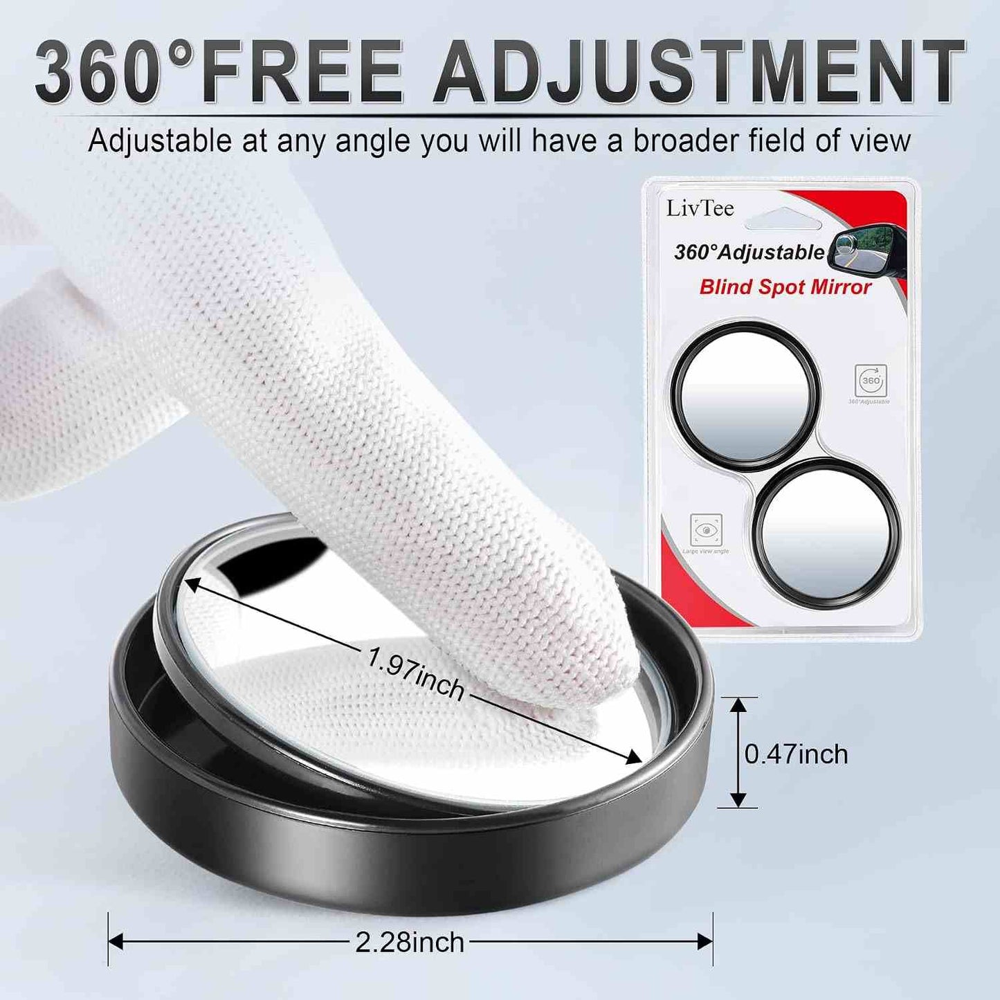 360° HD Blind Spot Mirrors: Drive & Park With Total Confidence