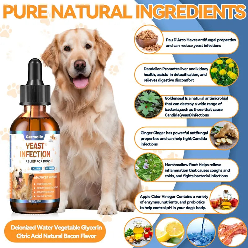 [🎁 BUY 1 GET 1 FREE] Fast-Acting Natural Yeast Infection & Itching Relief Drops for Dogs