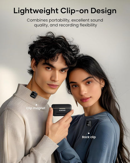 Capture Crystal Clear Audio Anywhere With KUKIHO Pro Wireless Lavalier Microphone