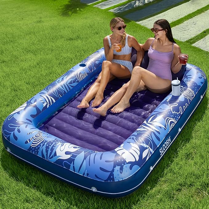 Ultimate Sun Soaking: The Sloosh Inflatable Tanning Pool Lounge