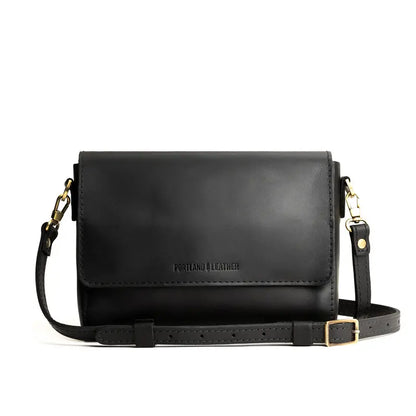 Convertible Leather Metro Crossbody Bag & Flap Clutch