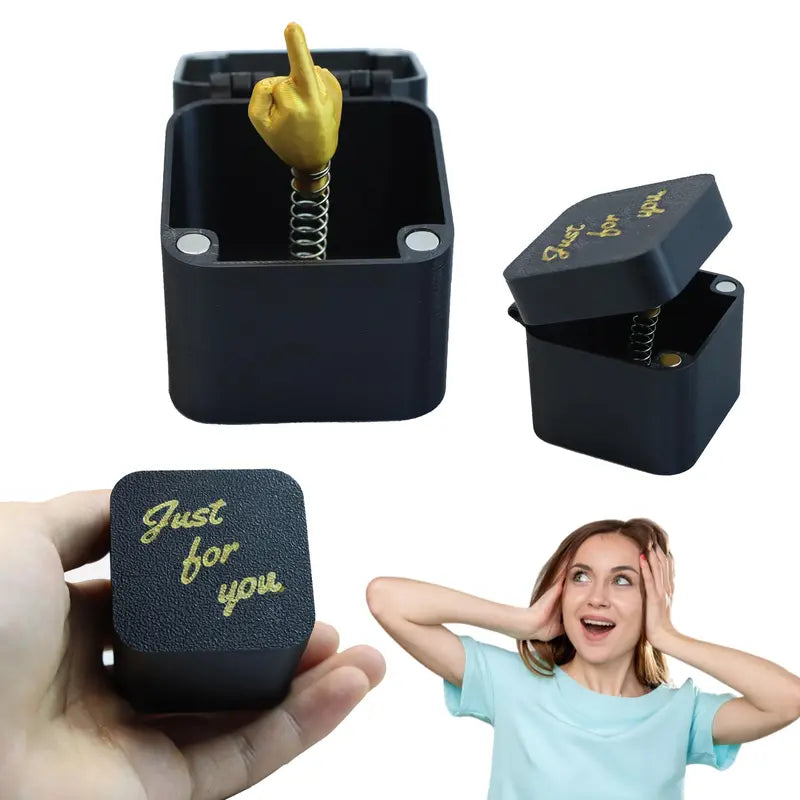 Hilarious Spring-Loaded Prank Middle Finger Gift Box