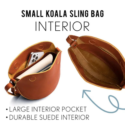 Soft Full-Grain Leather Koala Sling & Chest Crossbody Bag