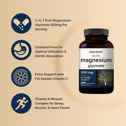 Achieve Deep Restful Sleep and Muscle Relaxation with Pure Magnesium Glycinate