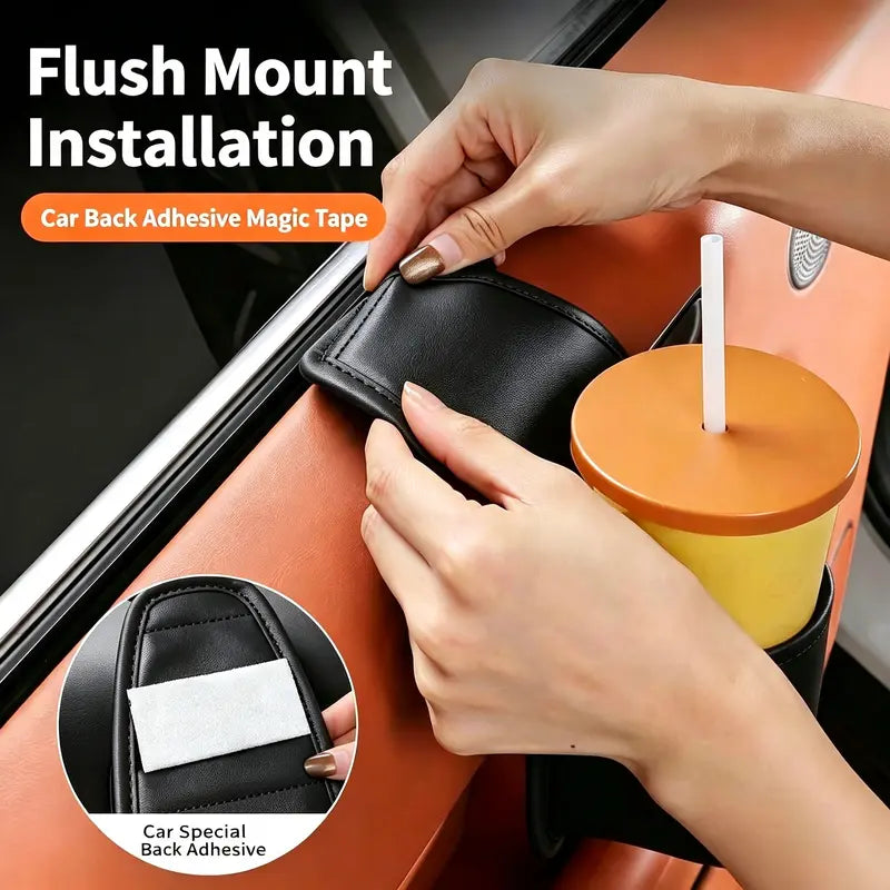 Car Door Hanging Cup Holder & Storage Pocket