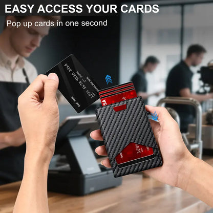 Instant Access RFID Blocking Pop-Up Minimalist Bifold Wallet